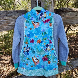 Hoodie - Bluey Mermaids - Size 4