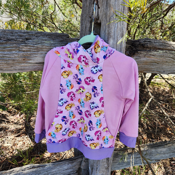 Hoodie - Pink Ponies - Size 2