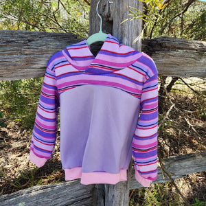 Hoodie - Pink Purple Stripe - Size 3